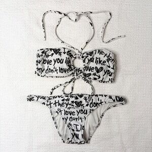 y2k Rampage script AOP bikini set